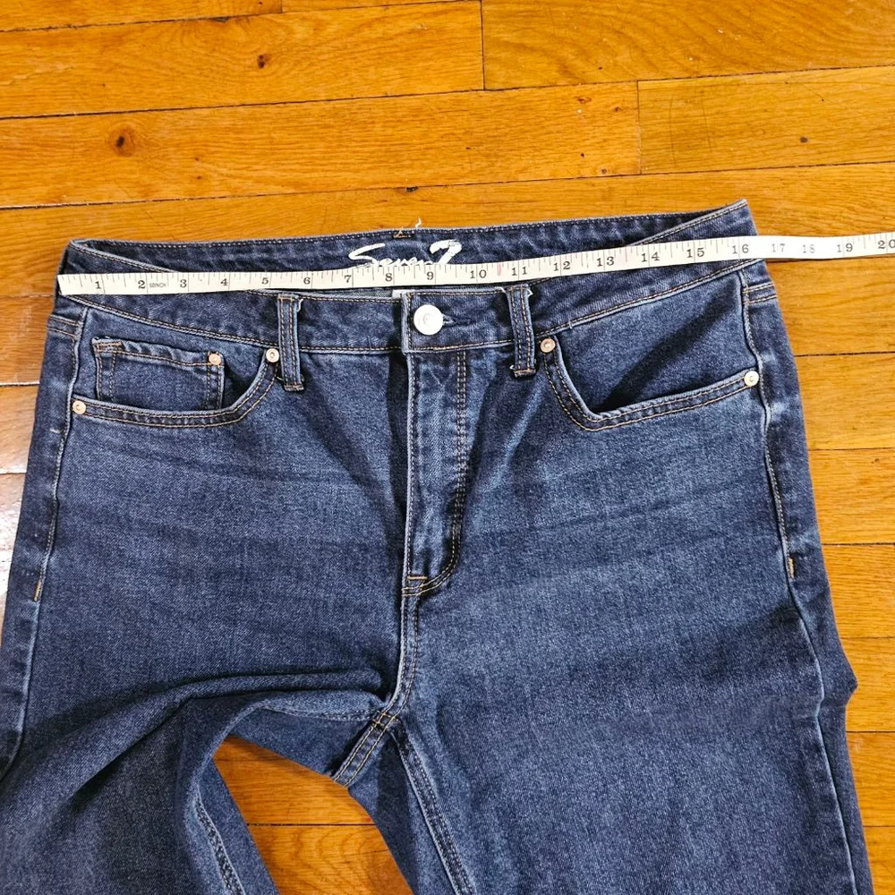 Seven7 Women's Slim Straight Jeans Blue Size 10